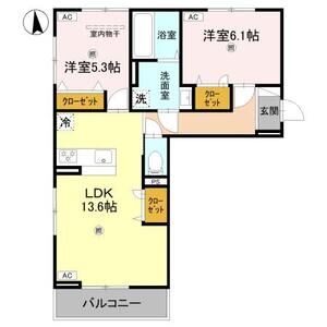 2LDK 間取り図