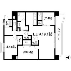2LDK 間取り図