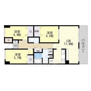 3LDK 間取り図