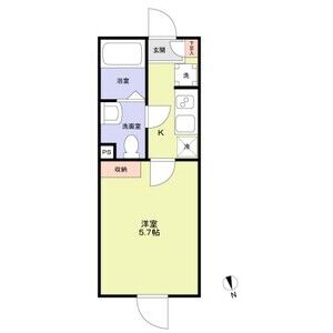 1K 間取り図
