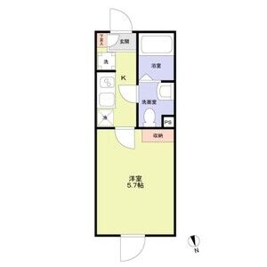 1K 間取り図