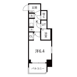 1K 間取り図