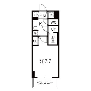 1K 間取り図