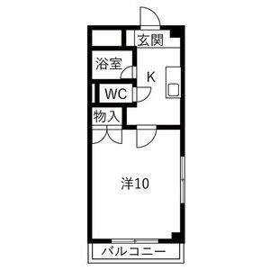 1K 間取り図