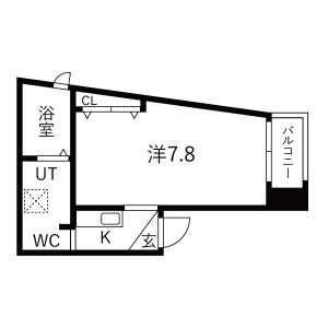 1K 間取り図