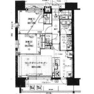 2LDK 間取り図