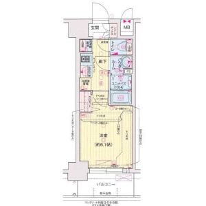 1K 間取り図