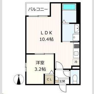 1LDK 間取り図