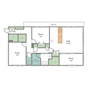 3LDK 間取り図