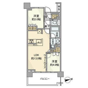 2LDK 間取り図