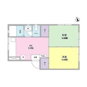2DK 間取り図