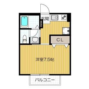 1K 間取り図