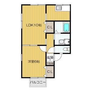1LDK 間取り図
