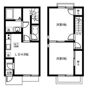 2LDK 間取り図