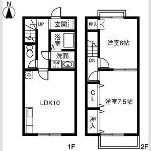 2LDK 間取り図
