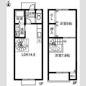 2LDK 間取り図