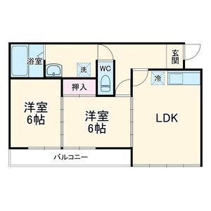 2LDK 間取り図