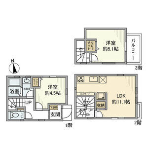 2LDK 間取り図