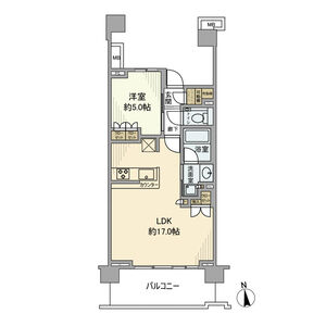 1LDK 間取り図