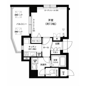 1K 間取り図