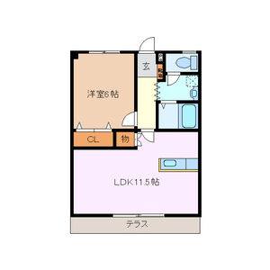 1LDK 間取り図