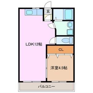 1LDK 間取り図