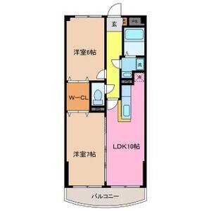 2LDK 間取り図