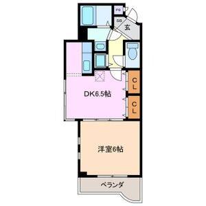 1DK 間取り図