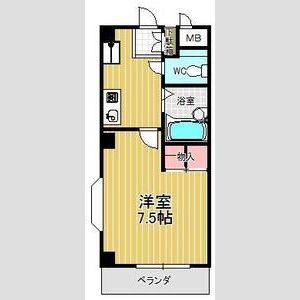1K 間取り図