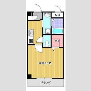1K 間取り図