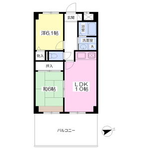 2LDK 間取り図