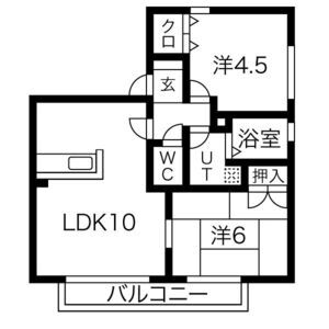2LDK 間取り図