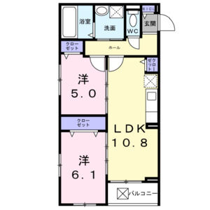 2LDK 間取り図