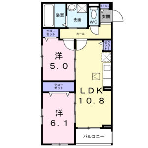2LDK 間取り図