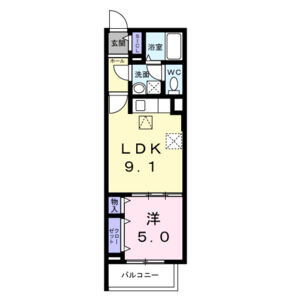1LDK 間取り図