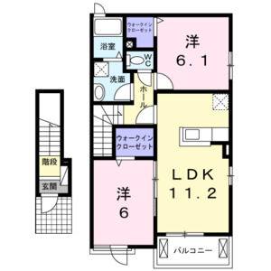 2LDK 間取り図