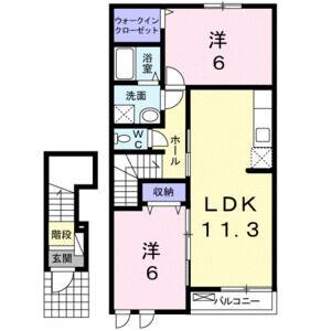 2LDK 間取り図