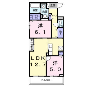 2LDK 間取り図