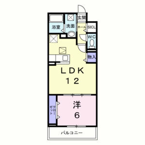 1LDK 間取り図