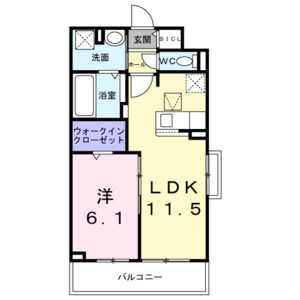 1LDK 間取り図