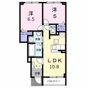 2LDK 間取り図