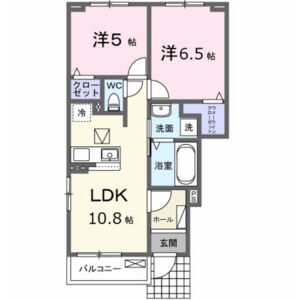 2LDK 間取り図