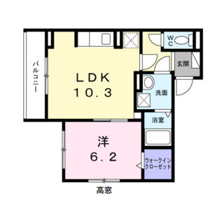1LDK 間取り図