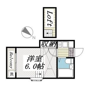 1K 間取り図