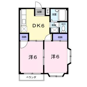 2DK 間取り図