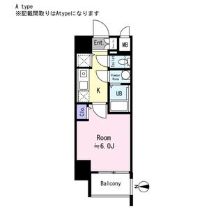 1K 間取り図