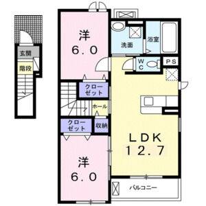 2LDK 間取り図