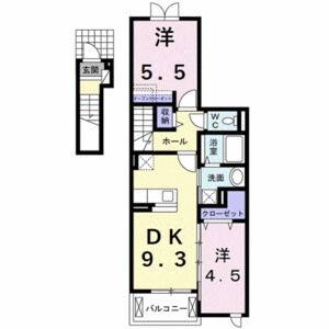 2DK 間取り図