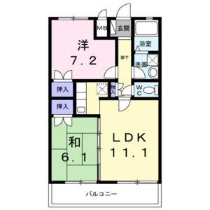 2LDK 間取り図