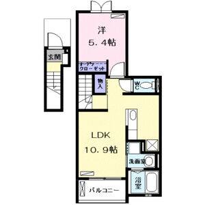 1LDK 間取り図
